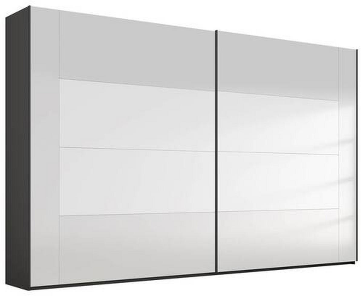 SCHWEBETÜRENSCHRANK in Graphitfarben  - Graphitfarben, Design, Glas/Holzwerkstoff (316/223/68cm) - Xora