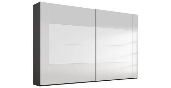 SCHWEBETÜRENSCHRANK  in Graphitfarben  - Graphitfarben, Design, Glas/Holzwerkstoff (316/223/68cm) - Xora