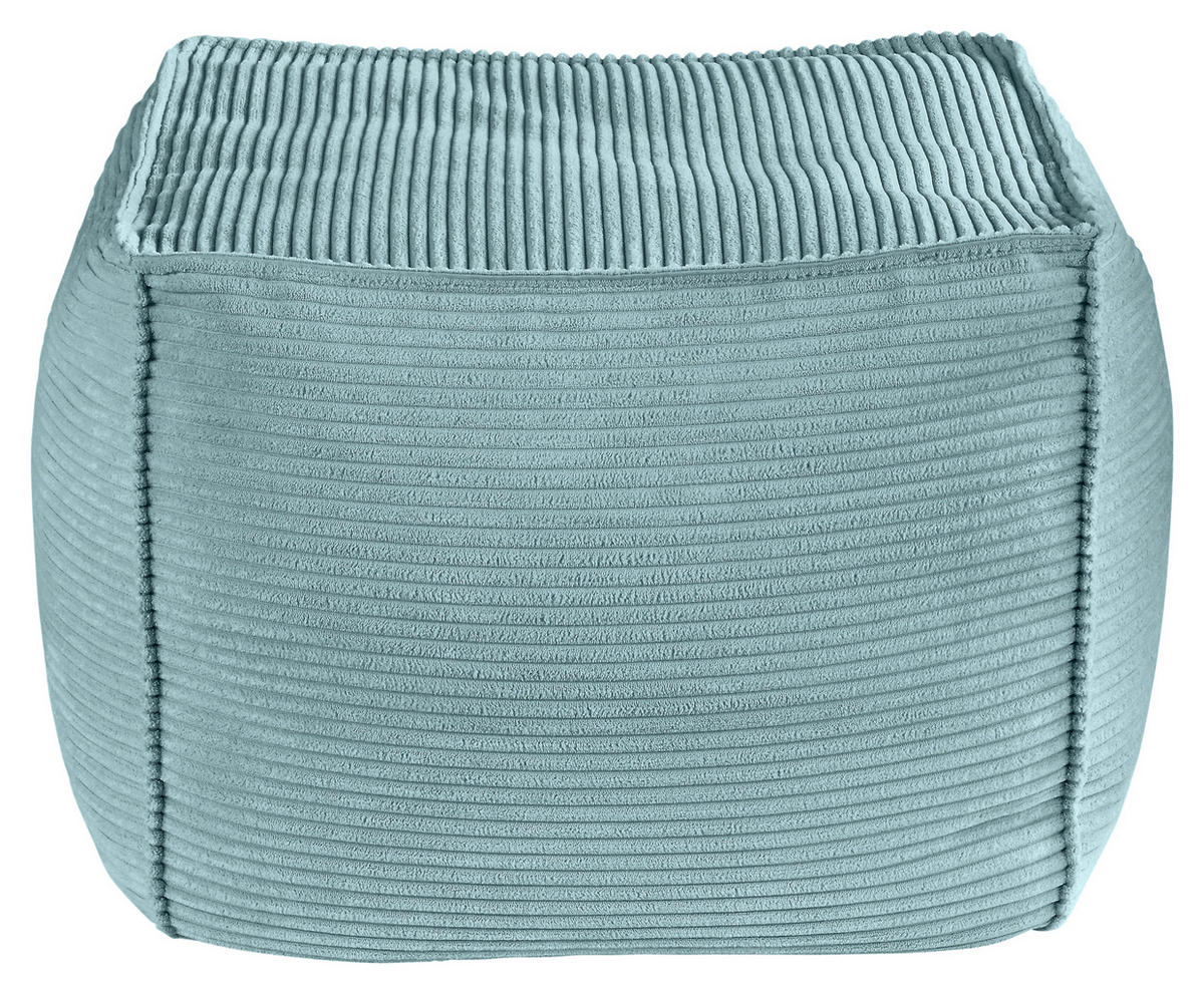 POUF Cord 66/40/66 cm  - Hellblau, KONVENTIONELL, Textil (66/40/66cm) - Hom`in