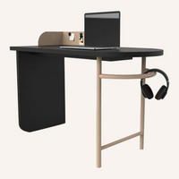 PISAĆI STOL  crna, bež  prirodni materijali  - bež/crna, Basics, prirodni materijali (120/55/88cm)