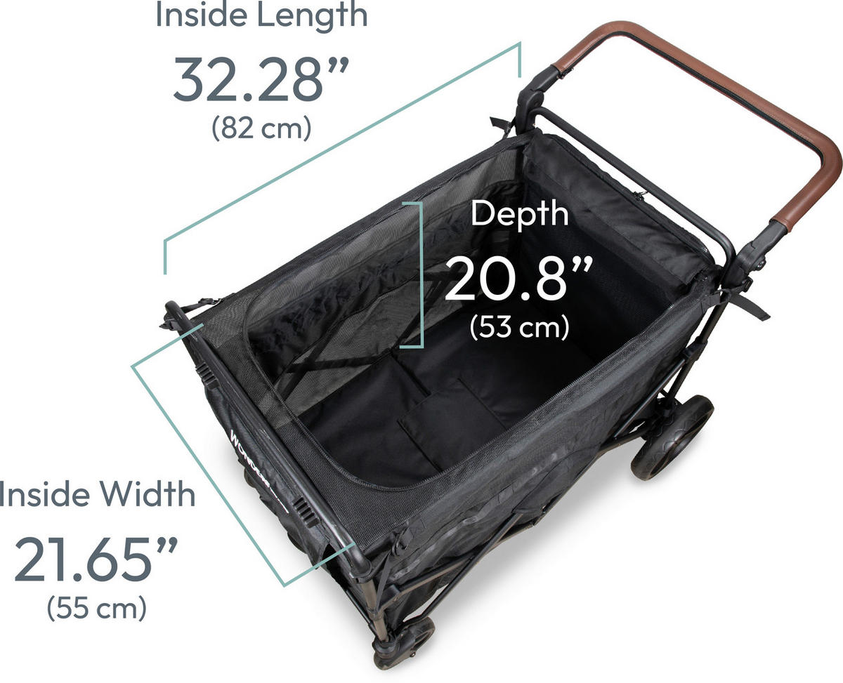 HUNDEBOLLERWAGEN  PXL Pet Heavy Duty Wagon   - Schwarz, Basics, Textil/Metall (117/72,50/107,50cm) - WONDERFOLD