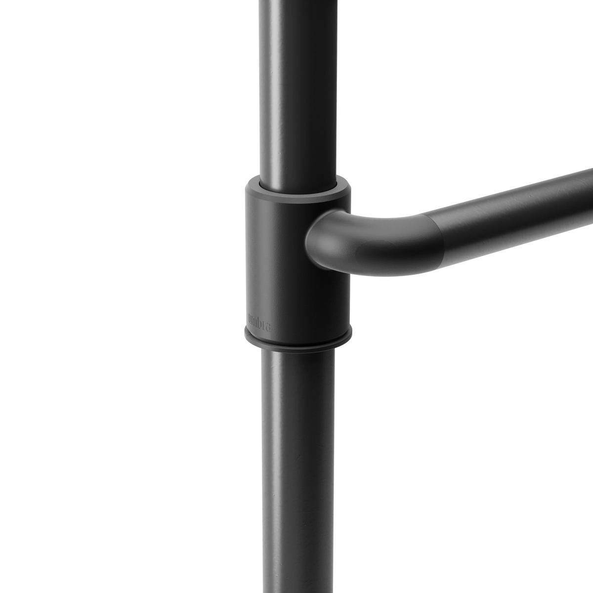 VORHANGSTANGENSET  91-168 cm  - Schwarz, KONVENTIONELL, Kunststoff/Metall (91-168cm) - Umbra