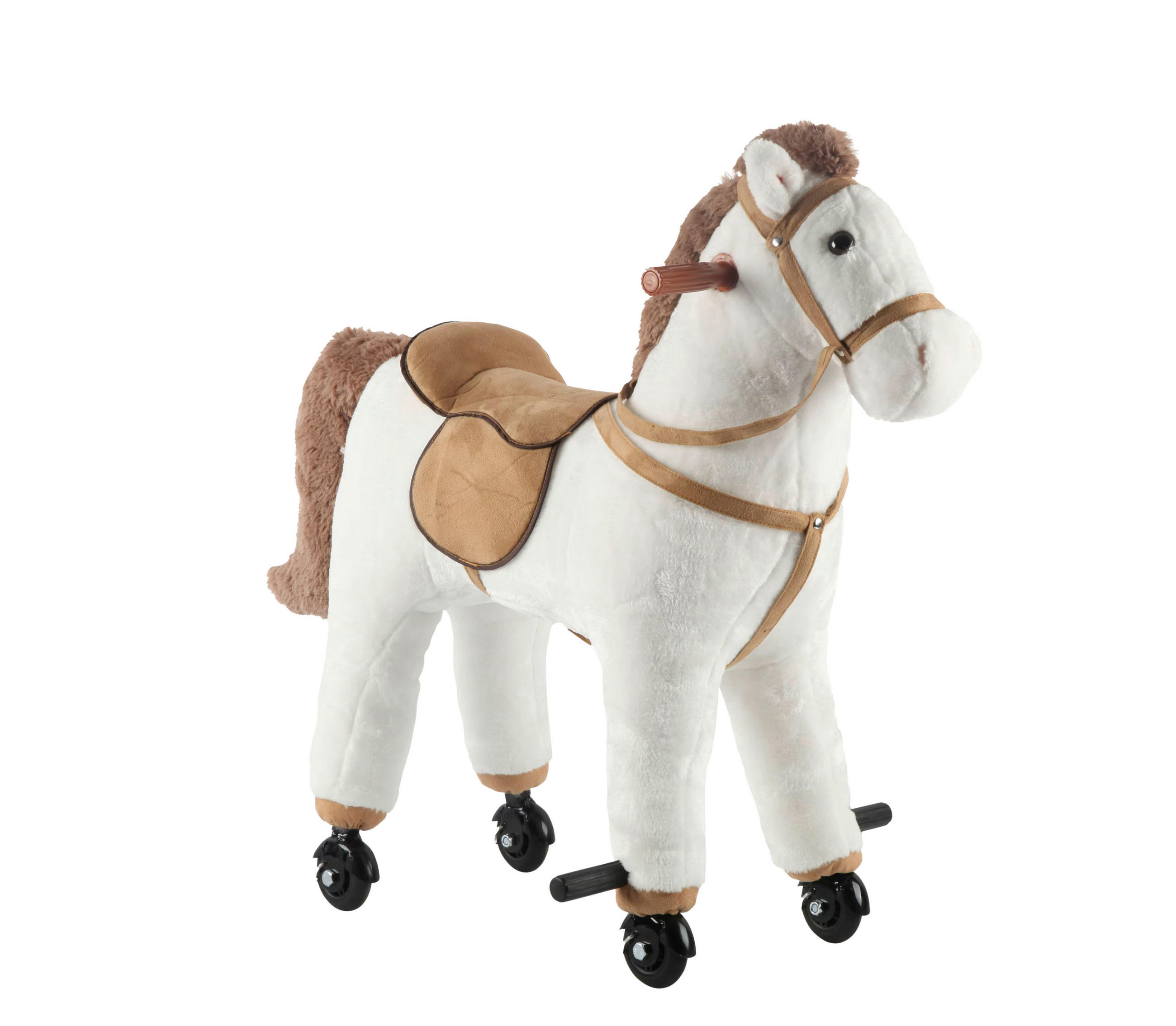 HOUPACÍ KŮŇ - bílá/barvy javoru, Trend, kov/textil (74/45/74cm) - My Baby Lou