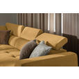 ECKSOFA in Chenille Currygelb  205/284 cm  - Currygelb/Schwarz, Design, Kunststoff/Textil (205/284cm) - Xora