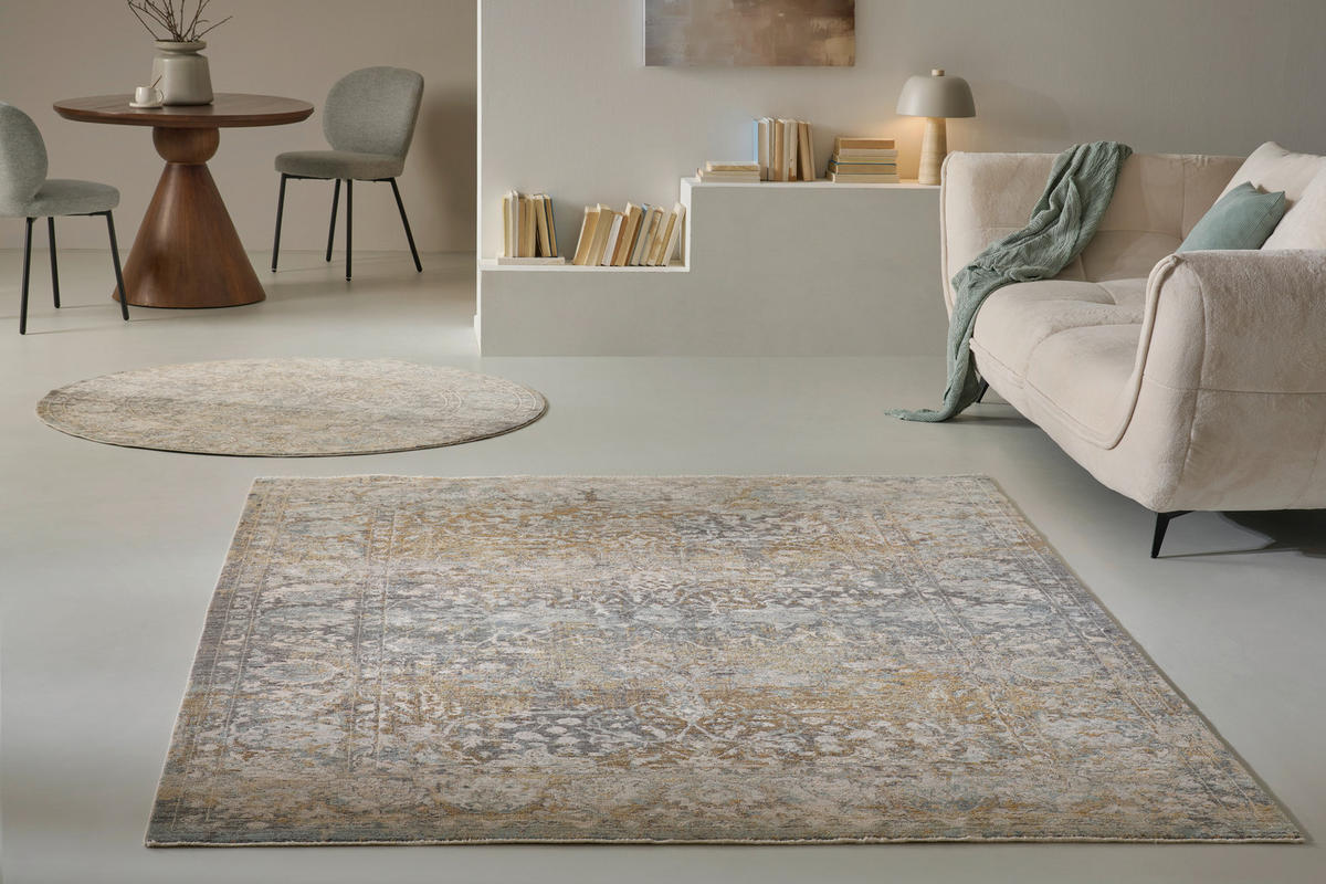 VINTAGE-TEPPICH 200/290 cm Paulien Blau, Grau rechteckig  - Blau/Grau, LIFESTYLE, Kunststoff/Textil (200/290cm) - Dieter Knoll
