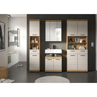 BADEZIMMER 4-teilig  in 171 cm  - Kaschmir/Schwarz, MODERN, Holzwerkstoff/Kunststoff (171cm) - MID.YOU