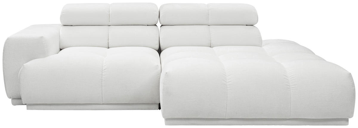 ECKSOFA Creme Flachgewebe  - Creme, MODERN, Textil (150/239cm) - MID.YOU