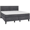 BOXSPRINGBETT 160/200 cm  Anthrazit  - Anthrazit/Schwarz, Design, Holz/Textil (160/200cm) - Hom`in