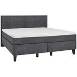 BOXSPRINGBETT 160/200 cm  in Anthrazit  - Anthrazit/Schwarz, Design, Holz/Textil (160/200cm) - Hom`in