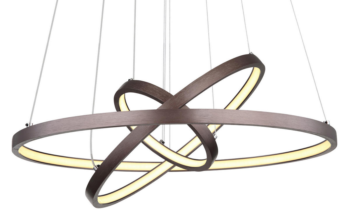 VISEČA LED-SVETILKA   //3000 K/230 V/ - opal/rjava, Design, kovina/umetna masa (51/120cm) - Globo