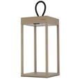 AKKU-TISCHLEUCHTE Miami 15/15/30 cm  - Sandfarben, KONVENTIONELL, Kunststoff/Metall (15/15/30cm) - Dieter Knoll