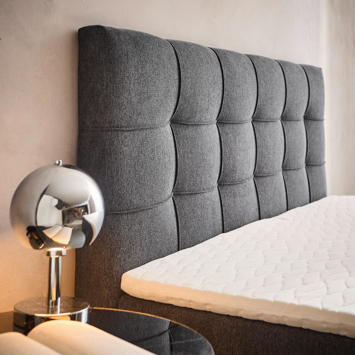 BOXBETT 180/200 cm  in Dunkelgrau  - Dunkelgrau/Schwarz, KONVENTIONELL, Kunststoff/Textil (180/200cm) - Boxxx