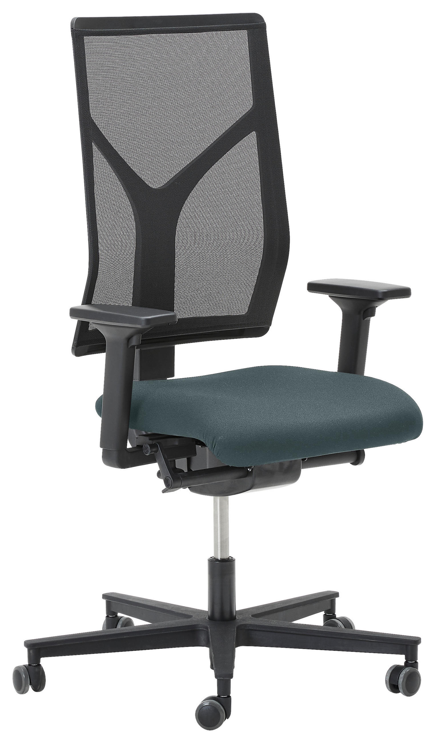 DREHSTUHL Grau  - Schwarz/Grau, KONVENTIONELL, Kunststoff/Textil (63/105/46cm) - Dieter Knoll