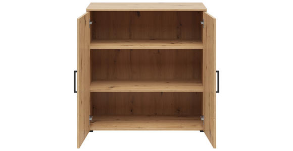 KOMMODE 80/83/40 cm in Eiche Artisan - Anthrazit/Schwarz, MODERN, Holzwerkstoff/Kunststoff (80/83/40cm) - Carryhome