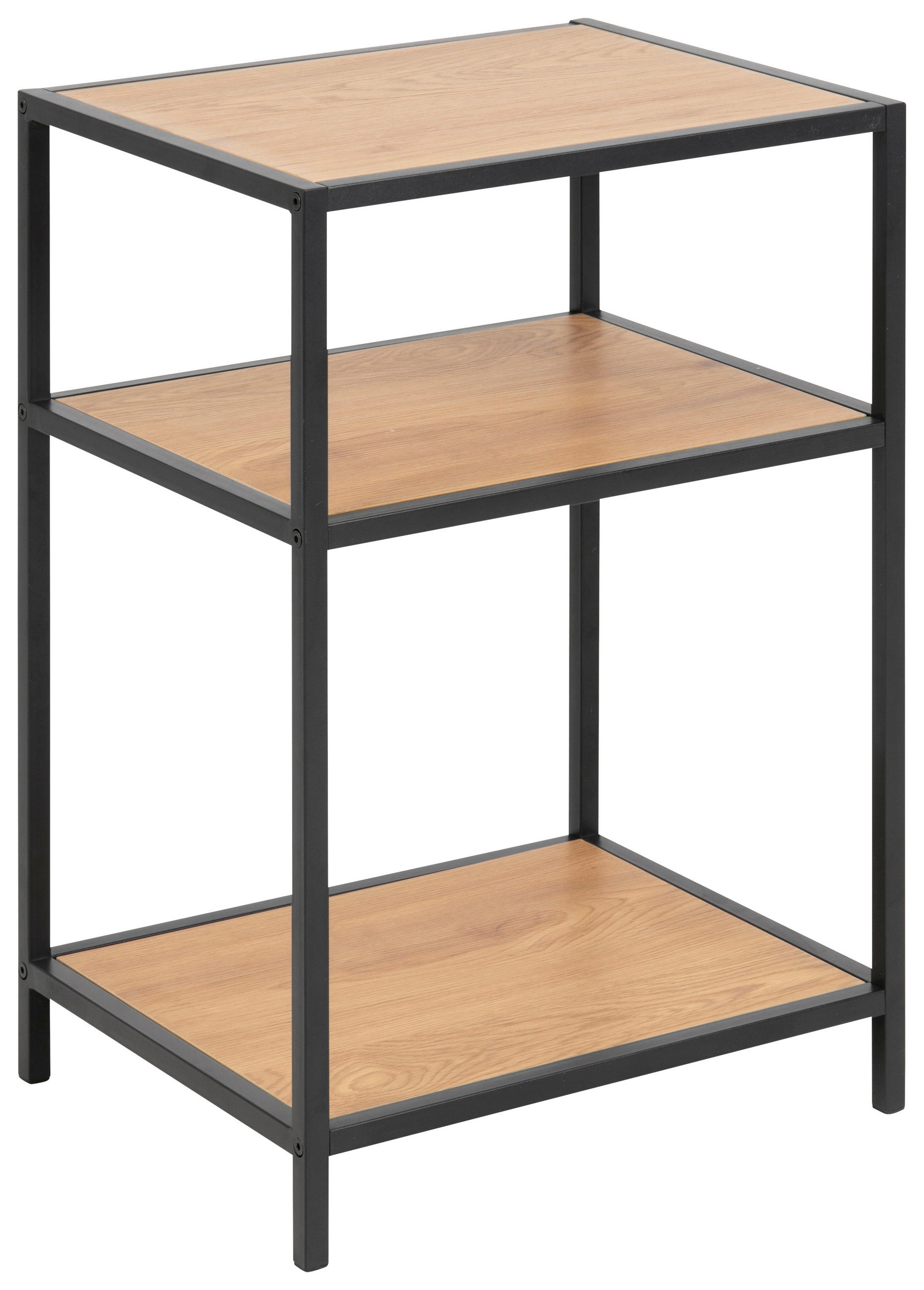 NACHTSCHRANK 42,0/63,0/35,0 cm  - Eichefarben/Schwarz, Trend, Holzwerkstoff/Metall (42,0/63,0/35,0cm) - MID.YOU