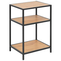 NACHTSCHRANK 42,0/63,0/35,0 cm  - Eichefarben/Schwarz, Trend, Holzwerkstoff/Metall (42,0/63,0/35,0cm) - MID.YOU