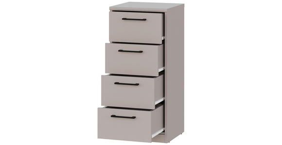 KOMMODE  in 38/84/36 cm  - Kaschmir/Schwarz, Basics, Holzwerkstoff/Kunststoff (38/84/36cm) - Xora