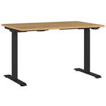 SCHREIBTISCH 120/80/72-118 cm  in Schwarz, Eichefarben, Braun  - Eichefarben/Schwarz, MODERN, Holzwerkstoff/Metall (120/80/72-118cm) - Novel