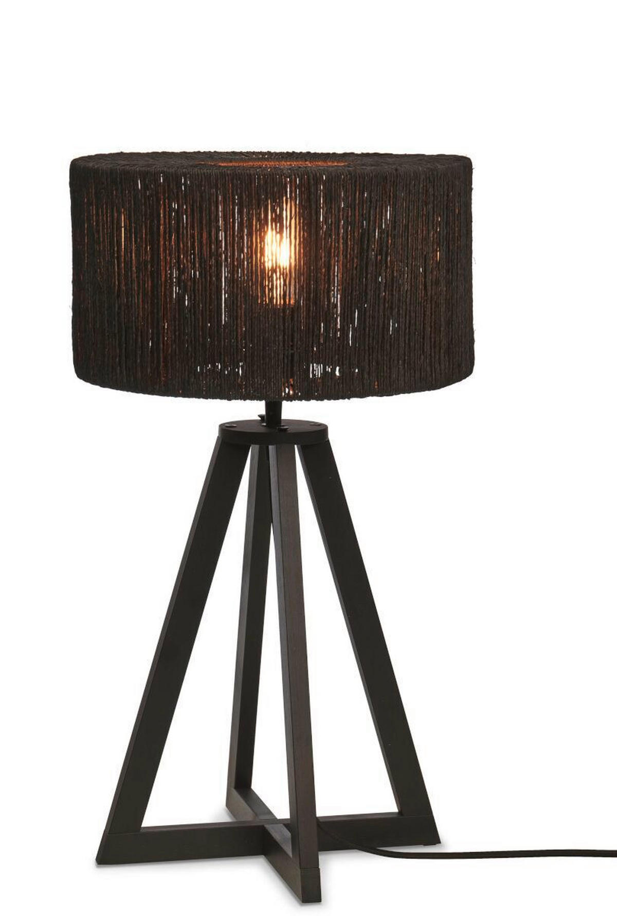 TISCHLEUCHTE GOOD&MOJO  30/51/30 cm   - Schwarz, Trend (30/51/30cm) - Good & Mojo