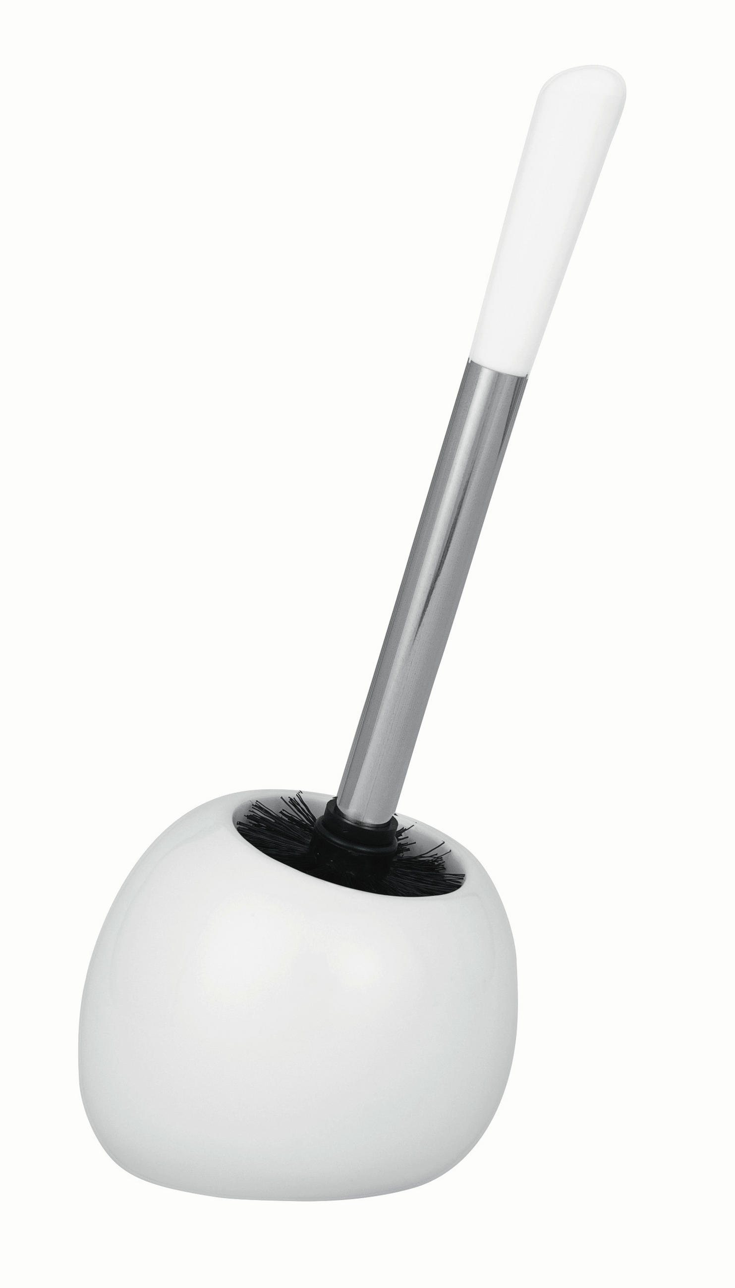 WC-BÜRSTENGARNITUR - Weiß, Basics, Keramik/Kunststoff (15/34,5/14,5cm) - Wenko