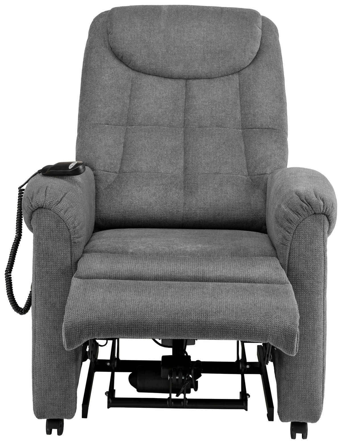 FOTELJA ZA GLEDANJE TELEVIZORA 83/113/92 cm , siva  - siva/crna, Konvencionalno, tekstil/plastika (83/113/92cm) - Xora