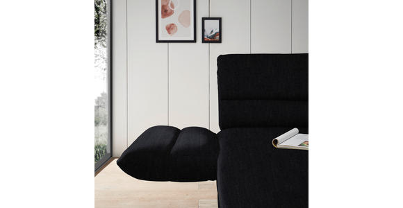 ECKSOFA  in Flachgewebe Schwarz  176-217/279-327 cm  - Schwarz, Design, Textil/Metall (176-217/279-327cm) - Dieter Knoll