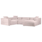 WOHNLANDSCHAFT  in Chenille Rosa  - Schwarz/Rosa, MODERN, Kunststoff/Textil (225/356/178cm) - Carryhome