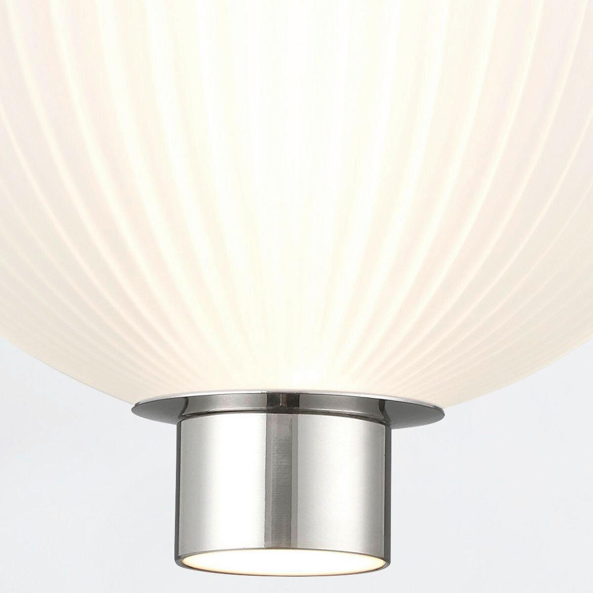 LED-PENDELLEUCHTE 15,2/47,5 cm    - Nickelfarben, Konventionell, Glas/Metall (15,2/47,5cm) - Elstead Lighting