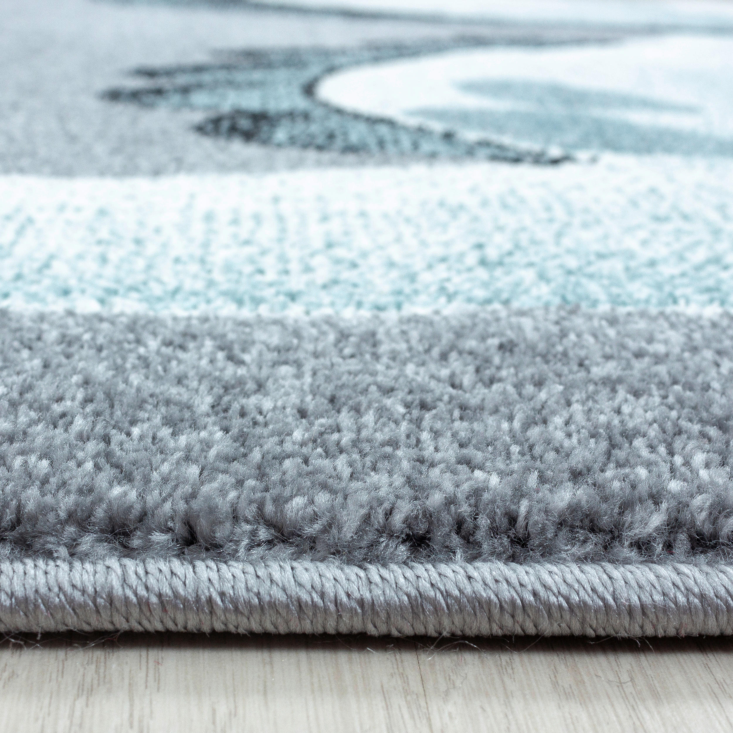 Thumbnail - Ayyildiz  Kinderteppich Bambi, Blau, Textil, Dinosaurier, rechteckig, 160x230 cm, Oeko-Tex® Standard 100, für Fußbodenhe...