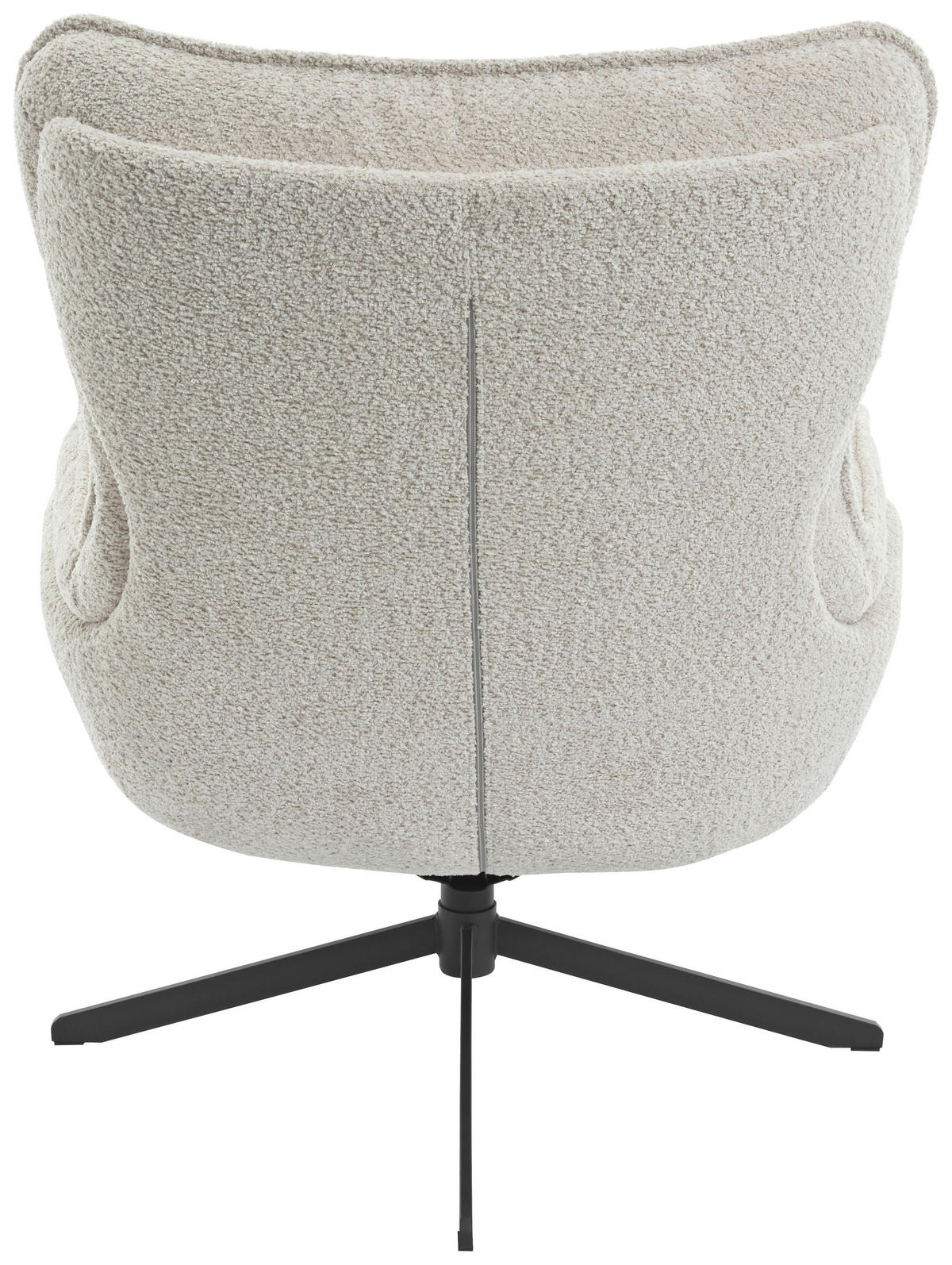 SESSEL Bouclé Creme    - Creme/Schwarz, MODERN, Textil/Metall (80/95/91cm) - Livetastic