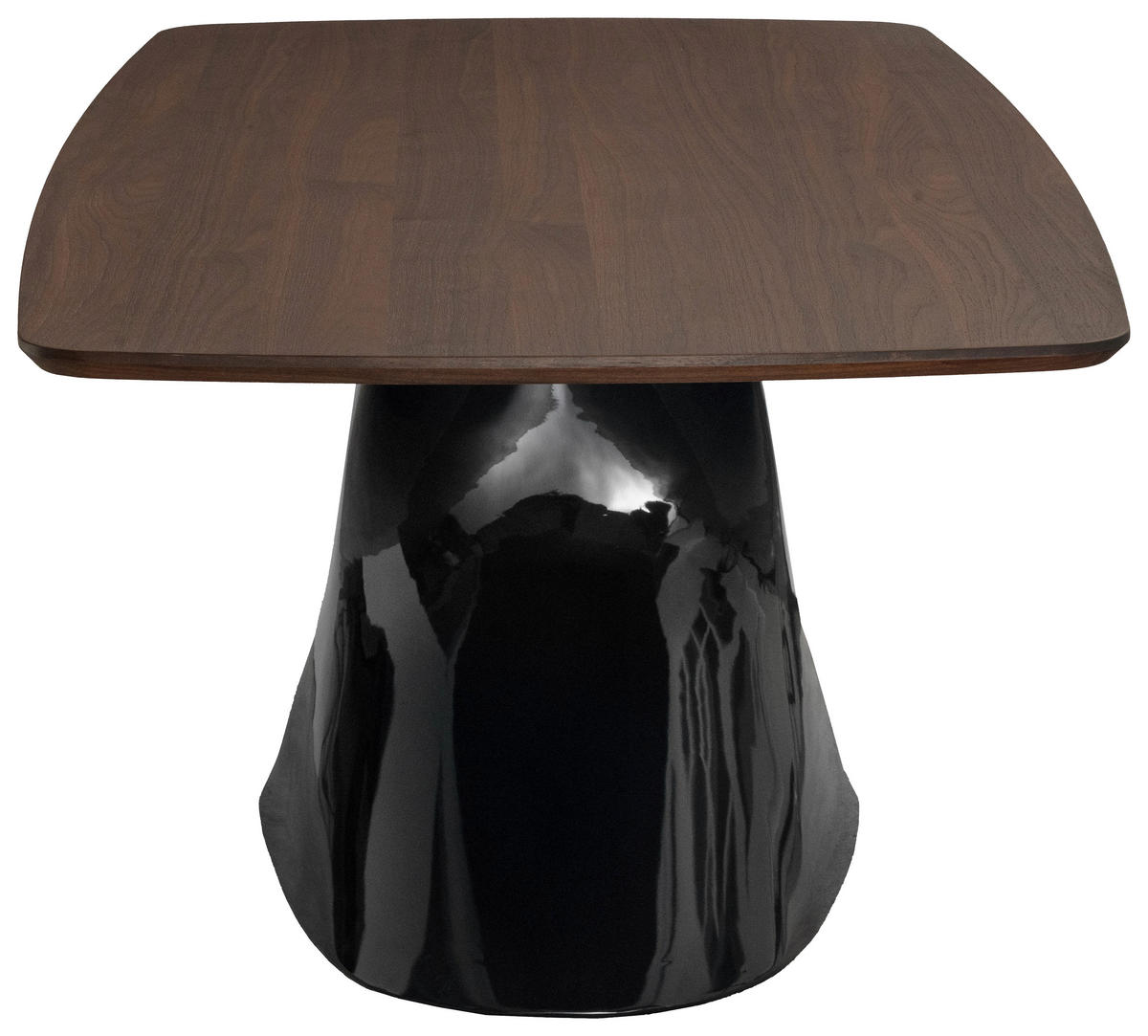 ESSTISCH 200/100/76 cm Echtholz, Nachbildung  Holz, Metall, Kunststoff, Holzwerkstoff rechteckig Schwarz, Walnussfarben  - Walnussfarben/Schwarz, Design, Holz/Holzwerkstoff (200/100/76cm) - Dieter Knoll