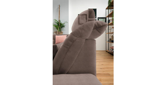 WOHNLANDSCHAFT  in Mikrofaser Hellbraun  - Chromfarben/Hellbraun, Design, Kunststoff/Textil (211/350/204cm) - Xora