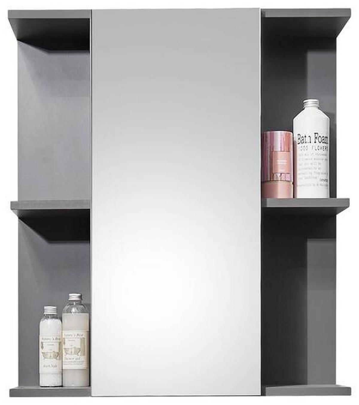 SPIEGELSCHRANK 60/71/20 cm  - Anthrazit, Natur, Glas/Holzwerkstoff (60/71/20cm) - Xora