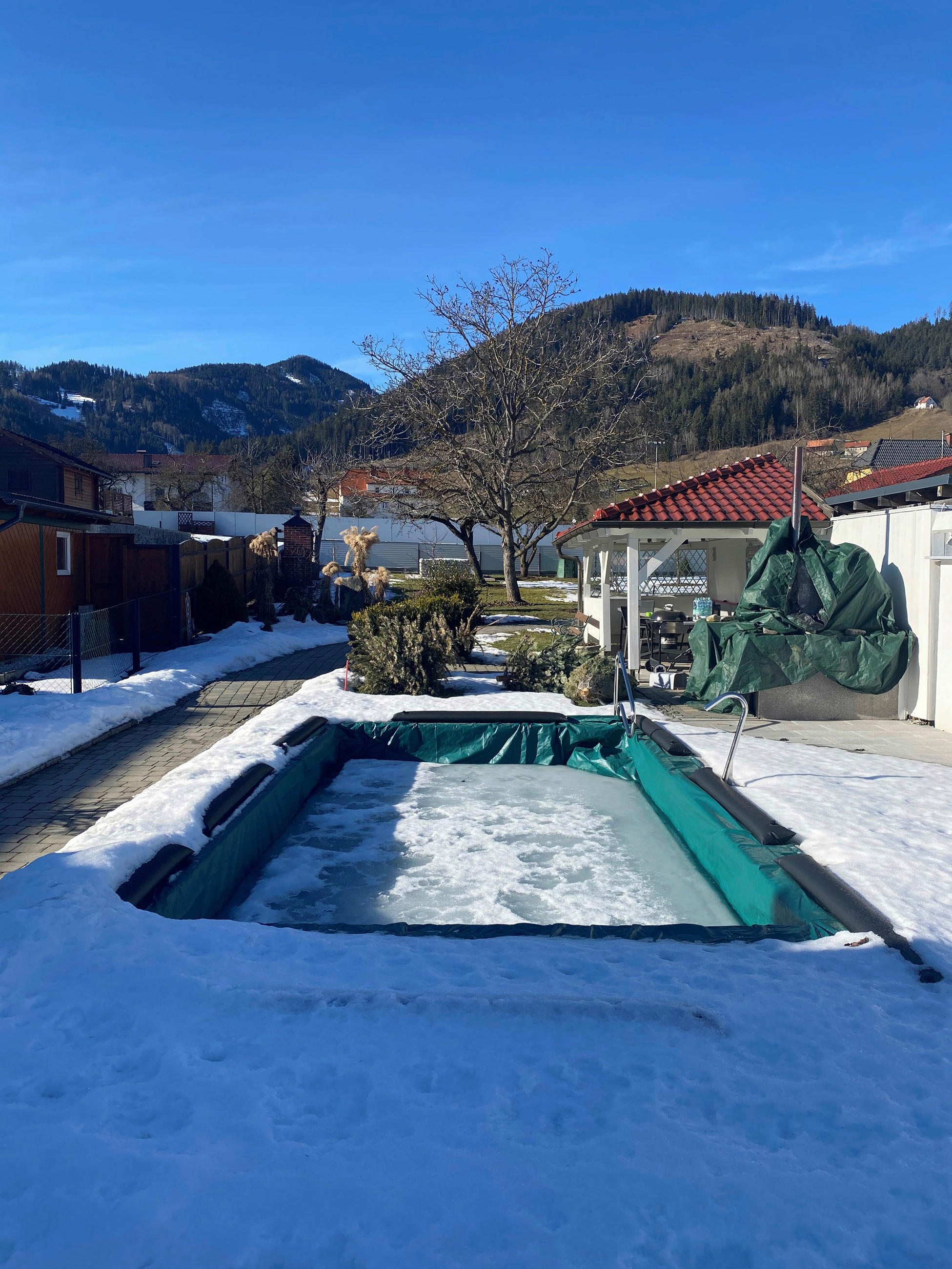 POOLABDECKPLANE 3,5/7 cm  - Grün, Basics, Kunststoff (3,5/7cm)