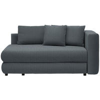 RÉCAMIERE in Cord Grau  - Schwarz/Grau, Design, Kunststoff/Textil (171/71-88/93cm) - Cantus