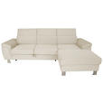 ECKSOFA in Cord Naturfarben  - Silberfarben/Naturfarben, Design, Textil/Metall (250/167cm) - Xora