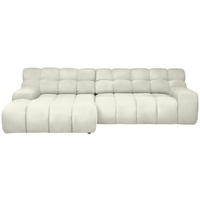 ECKSOFA in Webstoff Ecru  180/297 cm  - Ecru/Schwarz, MODERN, Kunststoff/Textil (180/297cm) - Welnova
