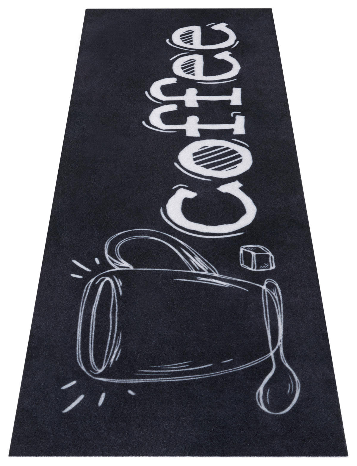 KÜCHENLÄUFER 50/150 cm Cook & Clean Schwarz, Weiß  - Schwarz/Weiß, Basics, Kunststoff (50/150cm) - Hanse Home