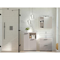 Baie 3 piese, 135 cm - cașmir/negru, Trend, sticlă/metal (135cm) - Respekta