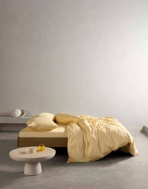 BETTWÄSCHE MINTE Satin 155/220 cm - Gelb, Basics, Textil (155/220cm) - Essenza
