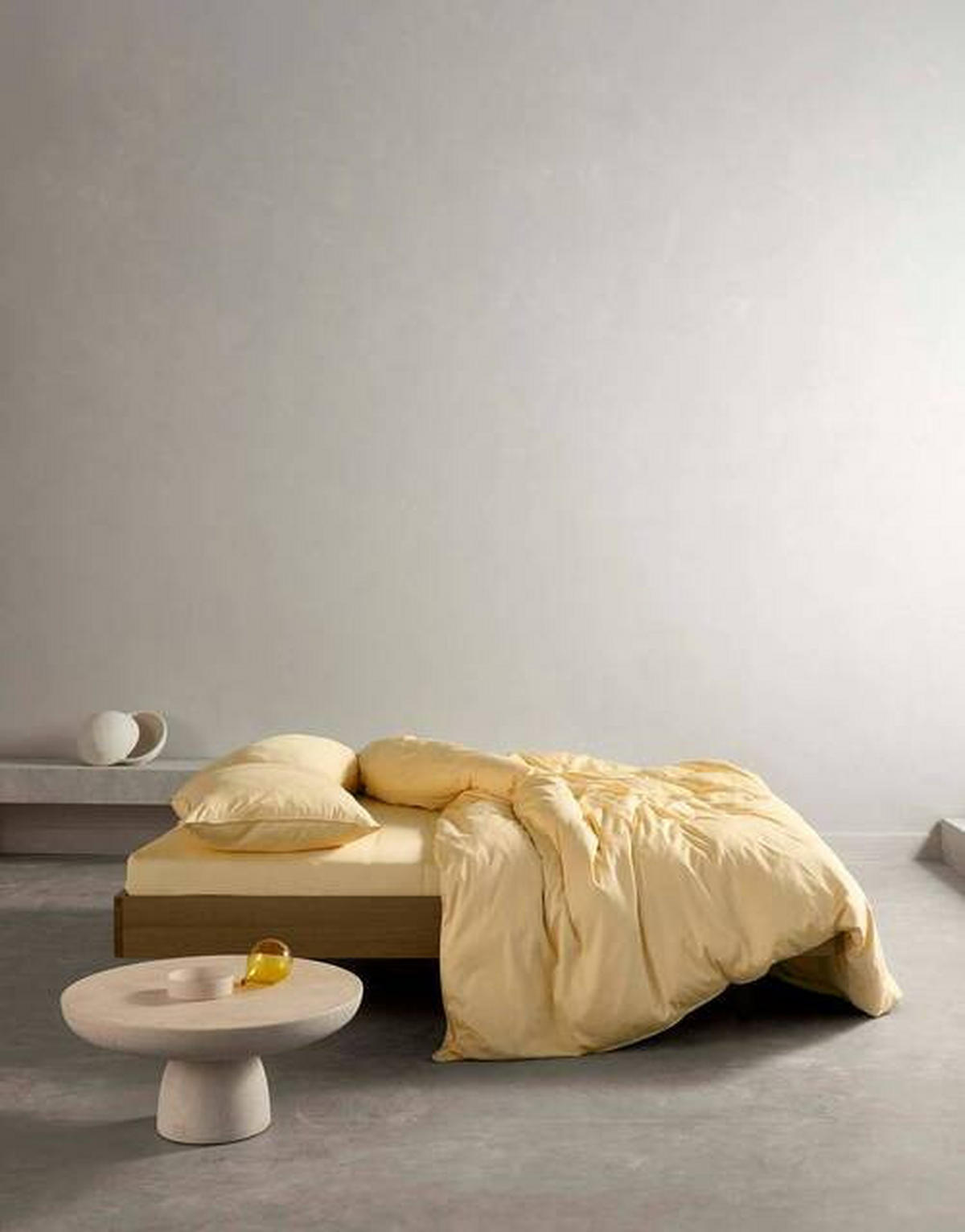 BETTWÄSCHE MINTE Satin 155/220 cm  - Gelb, Basics, Textil (155/220cm) - Essenza