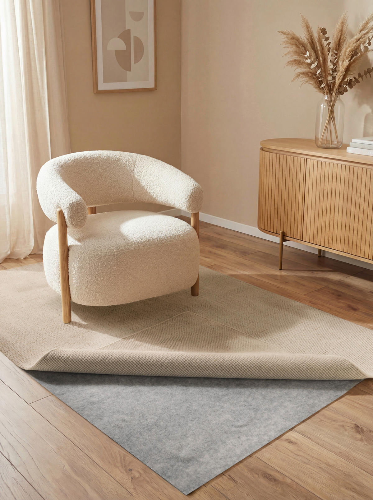 UNTERLAGSMATTE 240/330 cm  - Hellgrau, Basics, Textil (240/330cm) - Hanse Home