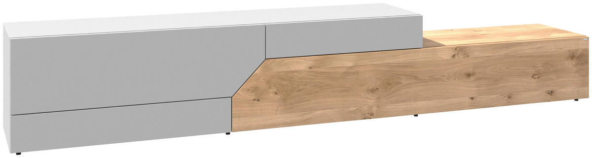 LOWBOARD Weiß, Wildeiche  288/50/44,5 cm  - Wildeiche/Weiß, Design, Holz/Holzwerkstoff (288/50/44,5cm) - Voglauer
