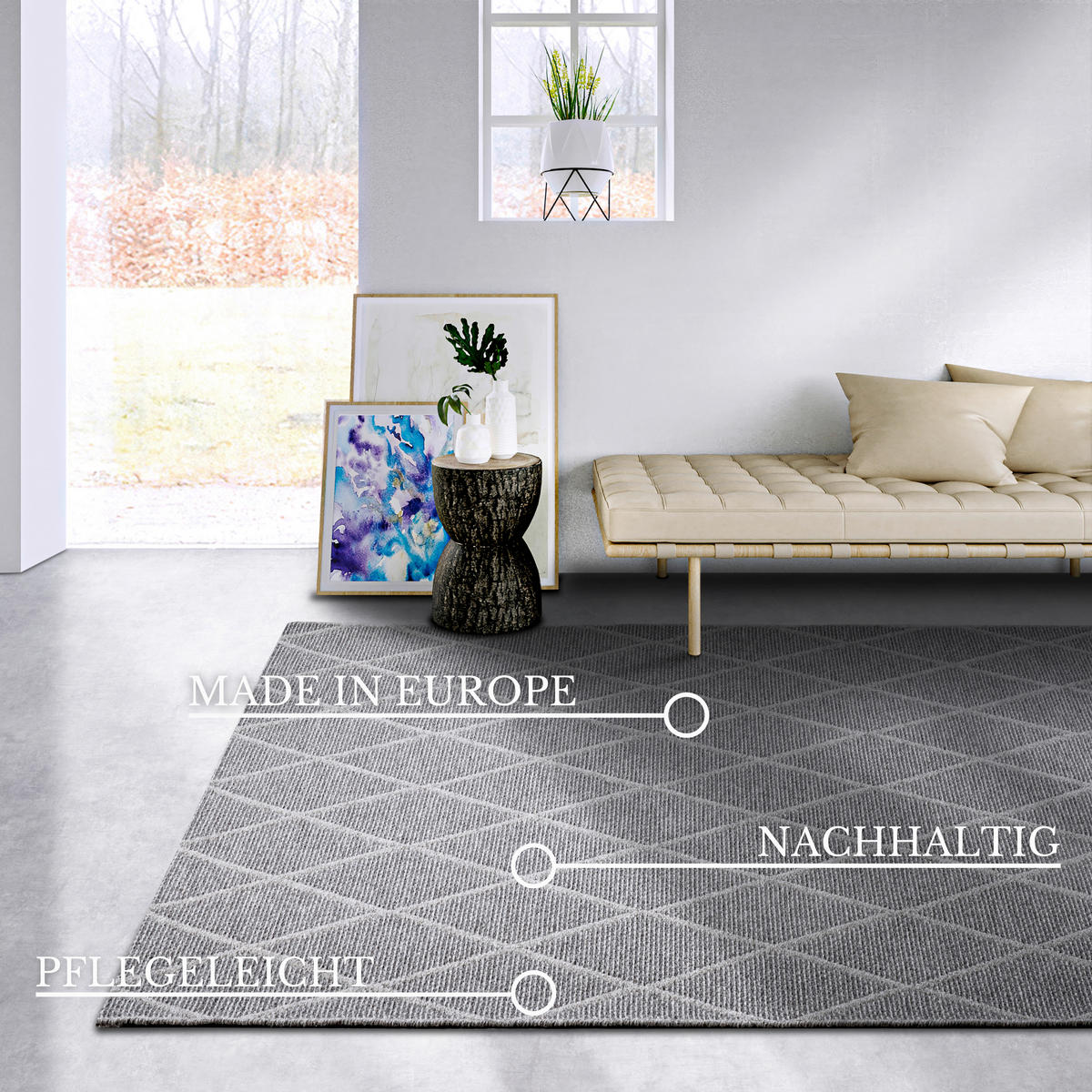 WEBTEPPICH 200/290 cm Kollektion 1843 Grau, Hellbraun  - Hellbraun/Grau, Basics, Kunststoff/Textil (200/290cm) - Villeroy & Boch