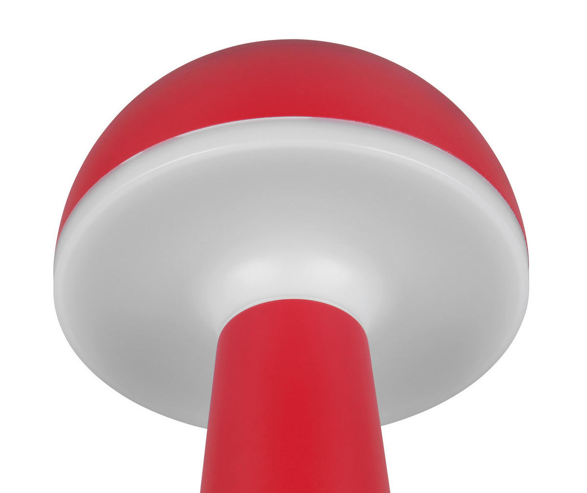 AKKU-TISCHLEUCHTE - Rot, Trend, Metall (16/31cm)