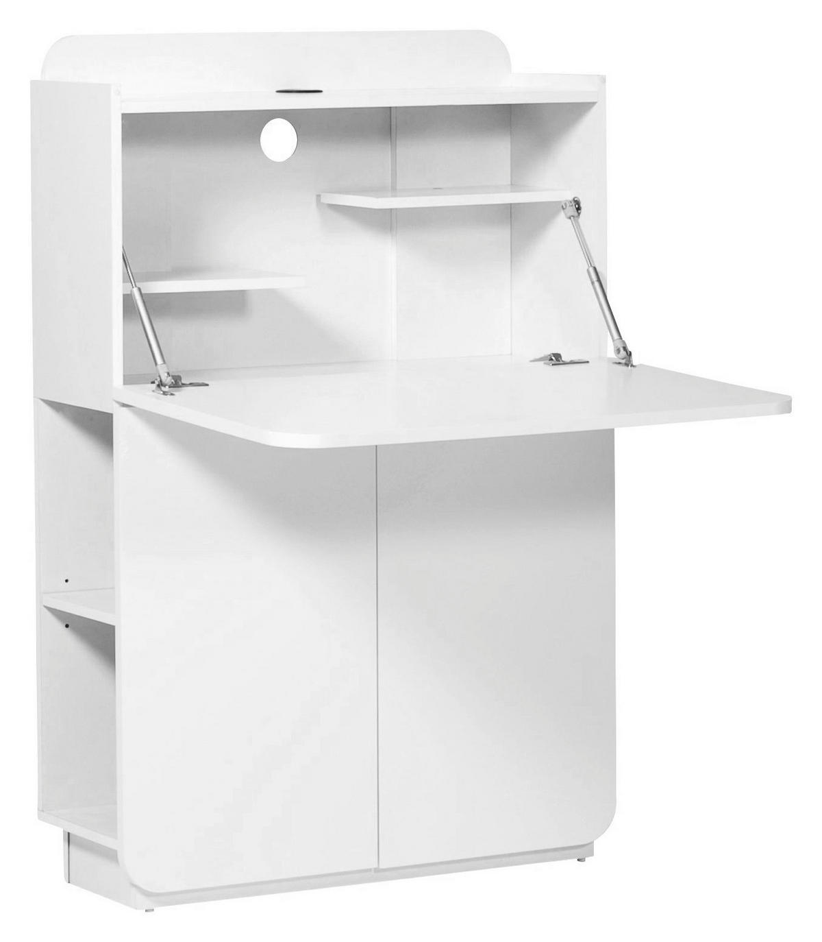 SEKRETÄR in Holzwerkstoff  - Weiss, Design, Holzwerkstoff (80/28/120cm)