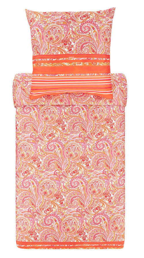 BETTWÄSCHE Noto Makosatin 135/200 cm  - Rot, Design, Textil (135/200cm) - Bassetti