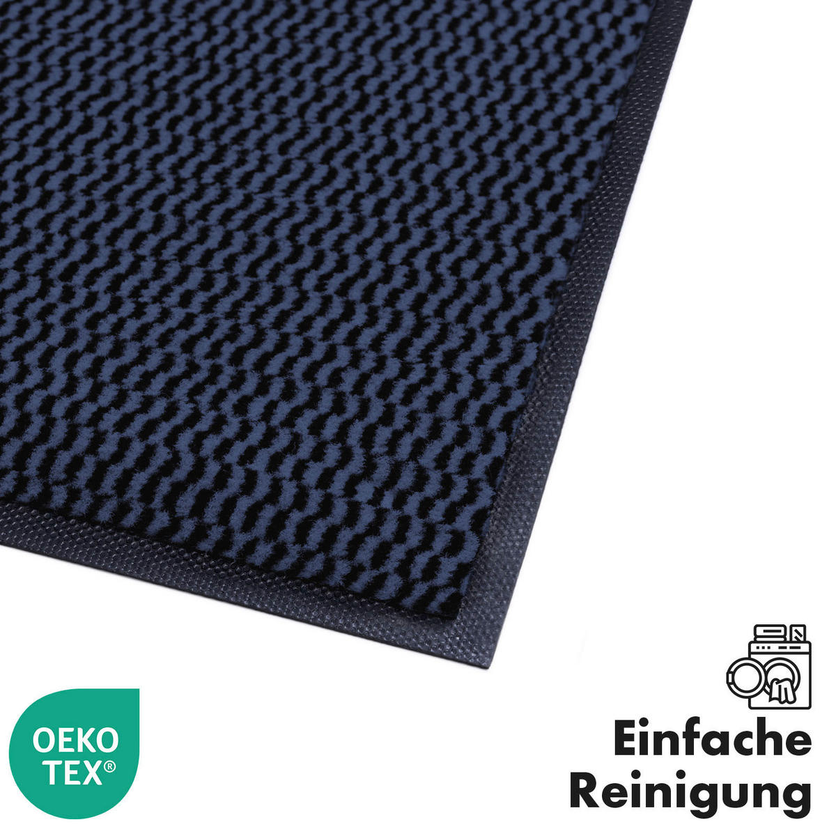 SCHMUTZFANGMATTE 80/120 cm  - Blau, Basics, Kunststoff/Textil (80/120cm) - Floordirekt