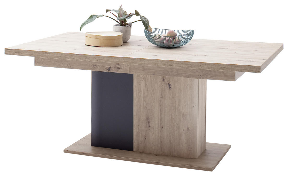 ESSTISCH in Holzwerkstoff 180-280/100/77 cm  - Eichefarben/Anthrazit, Design, Holzwerkstoff (180-280/100/77cm) - Livetastic