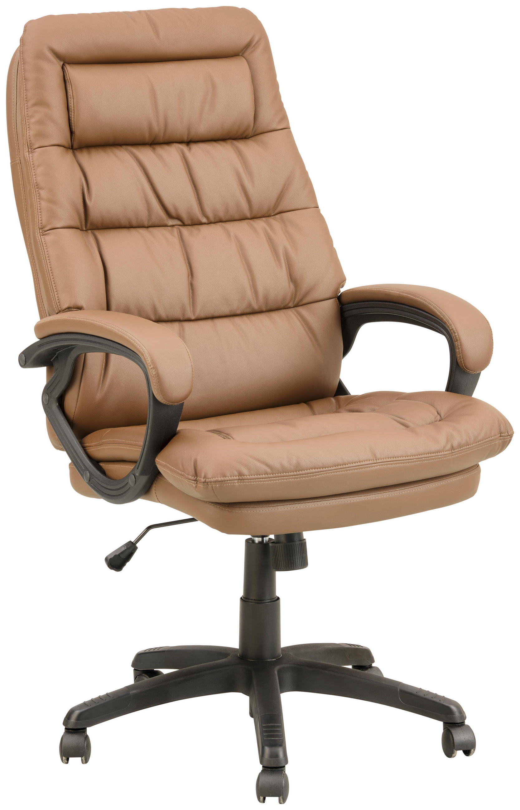 KANCELÁŘSKÉ KŘESLO, vzhled kůže, hnědá, černá - černá/hnědá, Moderní, textil/plast (67/113-122.5/78cm) - MID.YOU